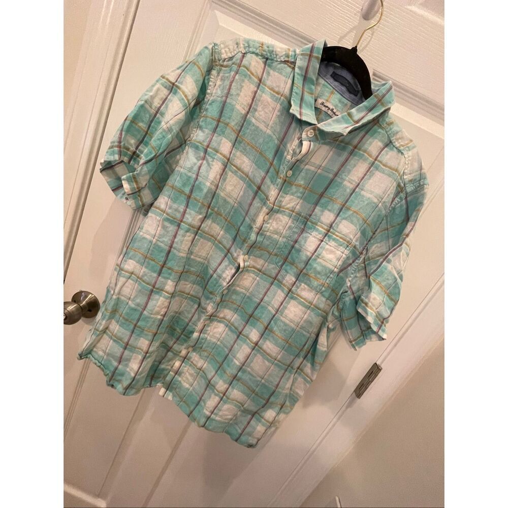 Tommy Bahama 100% linen short sleeve button up size XL